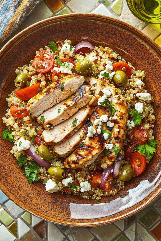 Mediterranean Chicken Skillet with Tomatoes and Olives