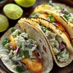 Fish Tacos with Cilantro Lime Slaw