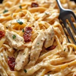 Creamy Sun-Dried Tomato and Chicken Fettuccine