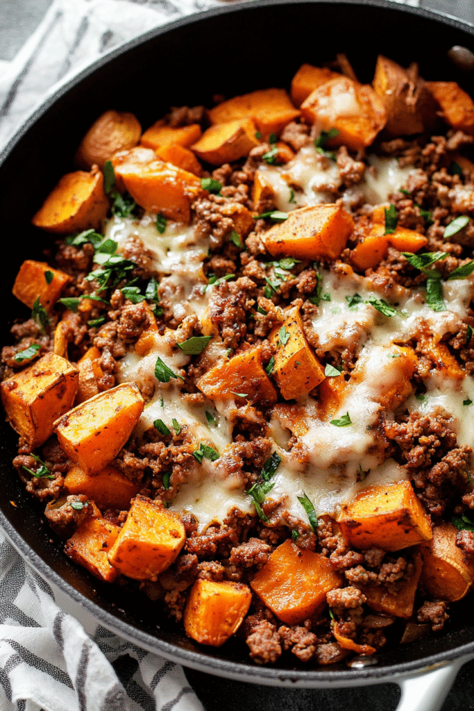 One-pan Ground Turkey Sweet Potato