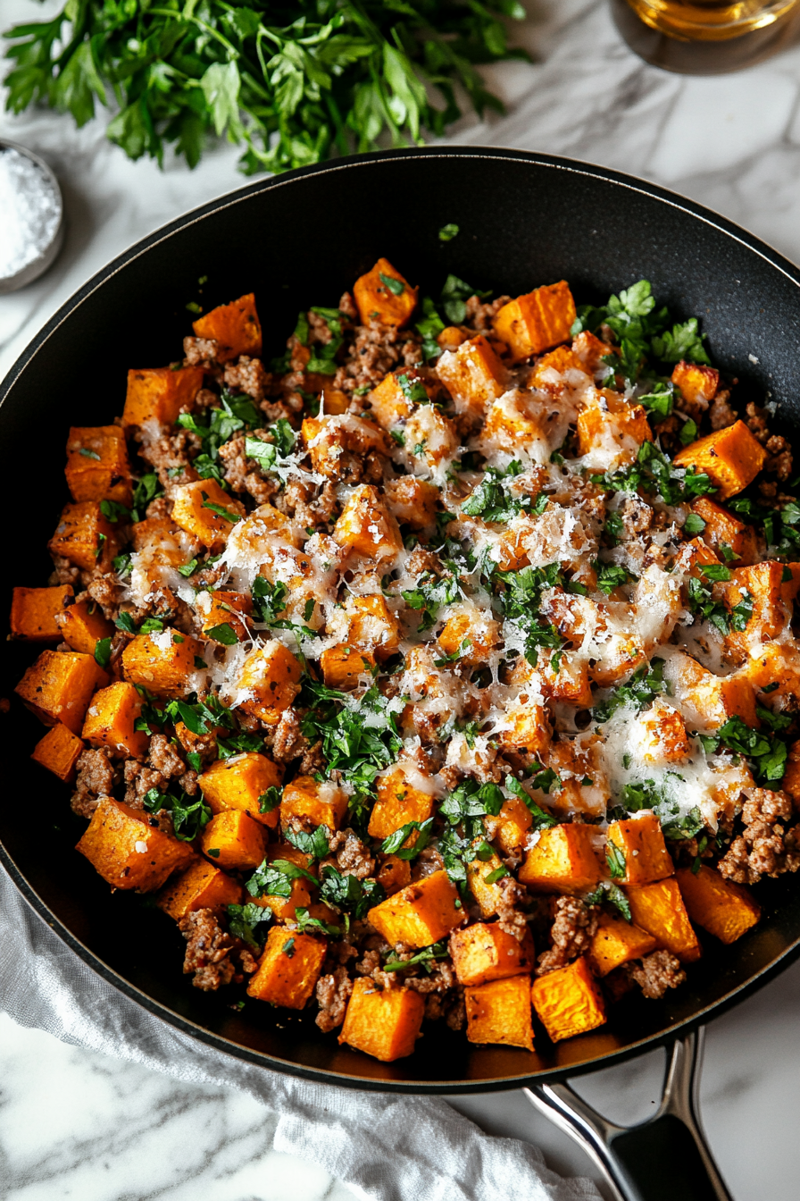 One-pan for Ground Turkey Sweet Potato recipe