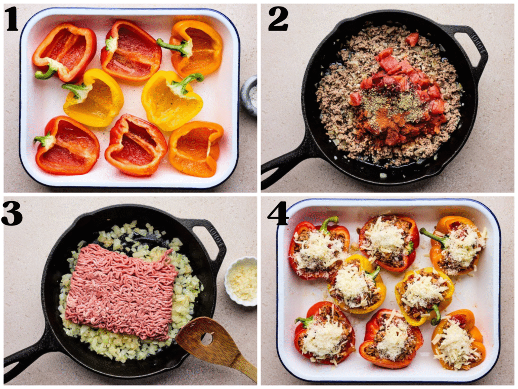 Making Stuffed Bell Peppers 