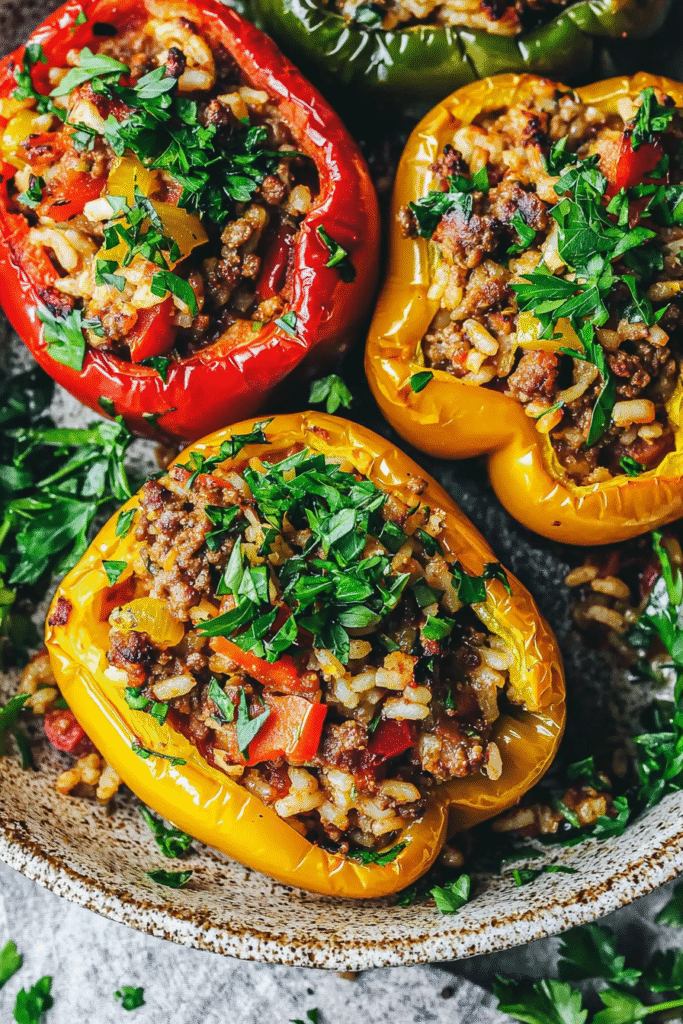 Mediterranean Stuffed Bell Peppers