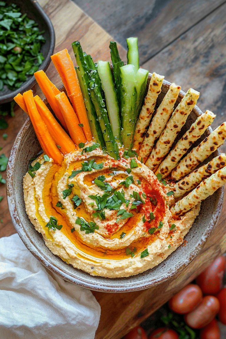 Hummus with Veggie Dippers