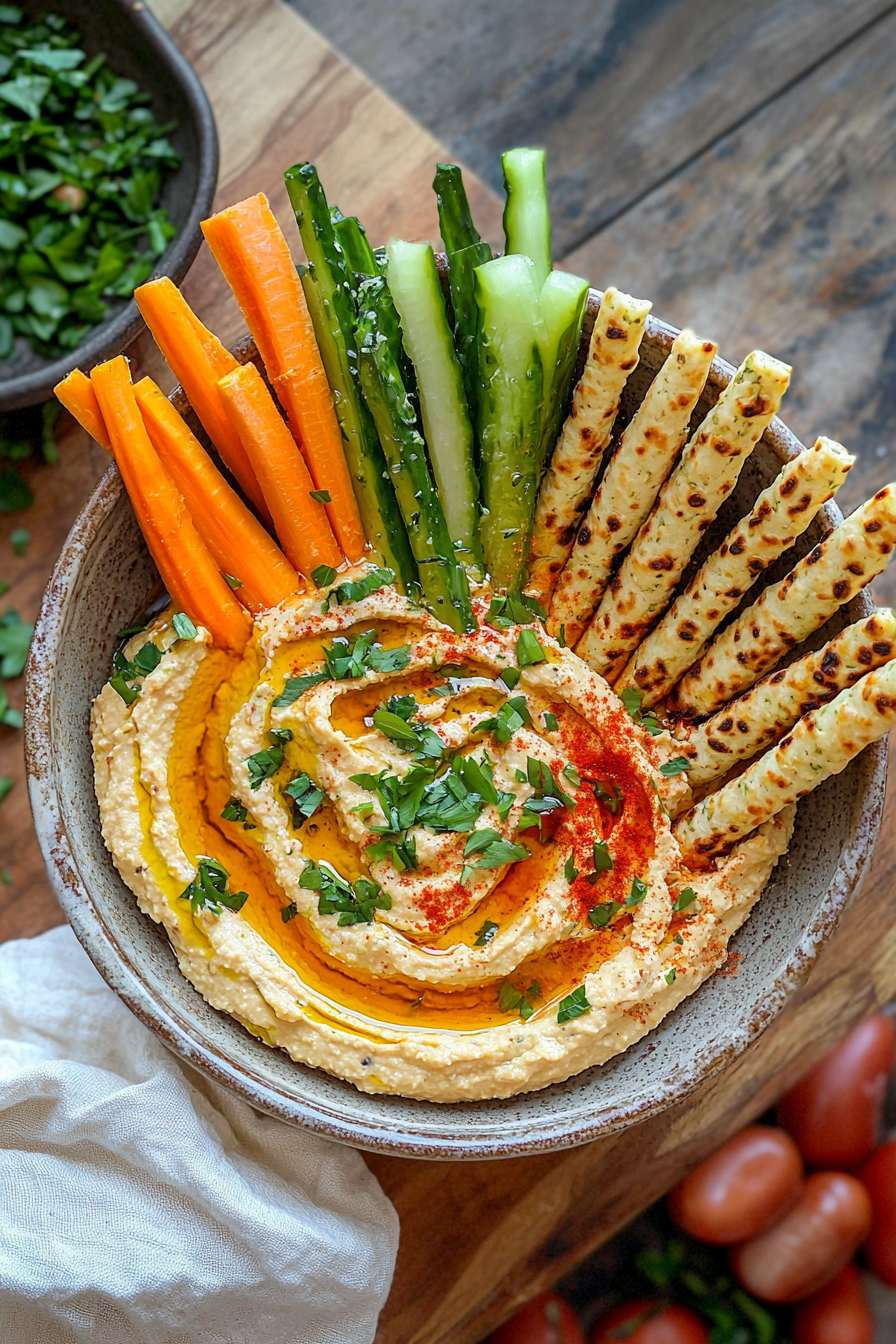 Hummus with Veggie Dippers