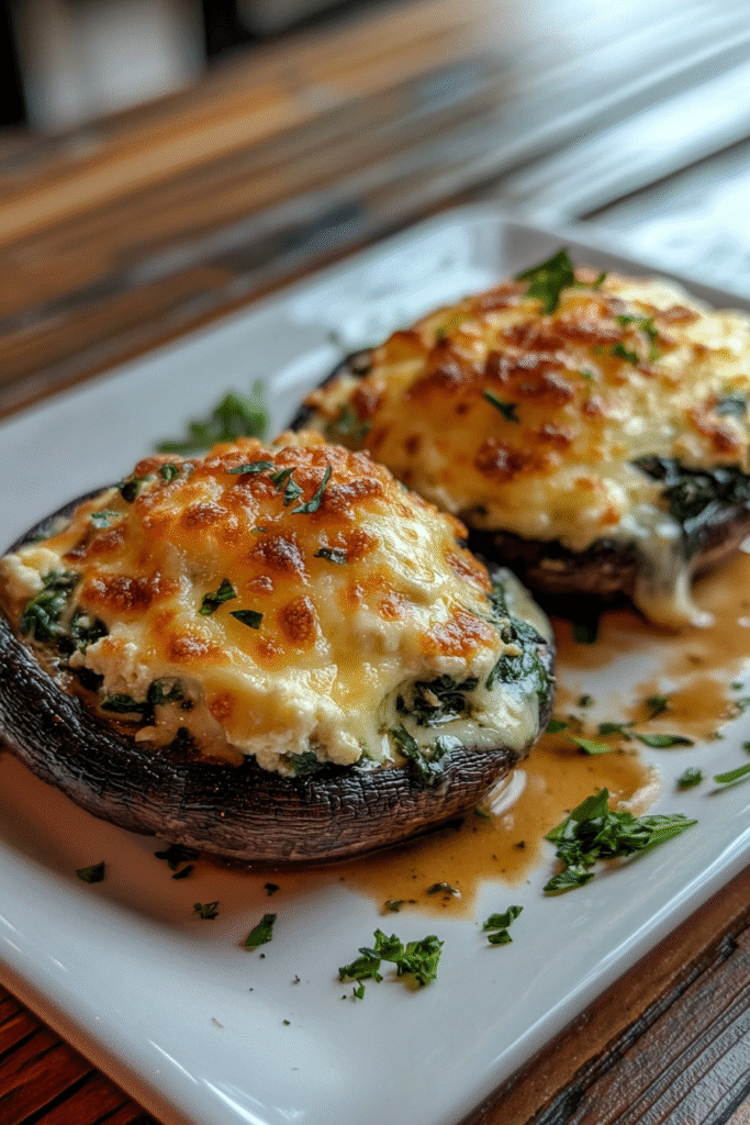Spinach and Feta Stuffed Portobello Mushrooms