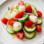Cucumber Caprese Salad - Fresh and Colorful Dish