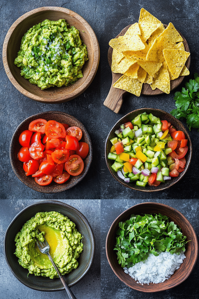 Mediterranean guacamole preparation