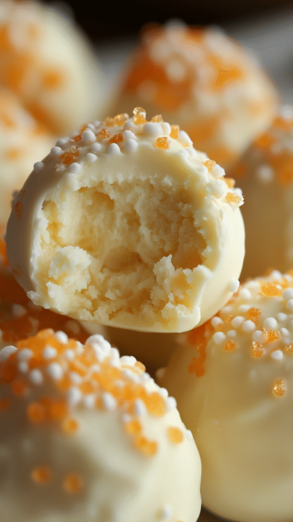 No Bake Orange Creamsicle Truffles Bites
