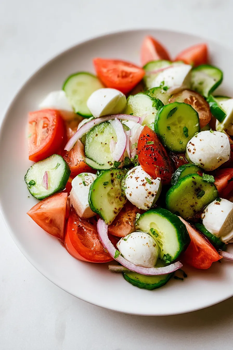 Cucumber Caprese Salad Recipe