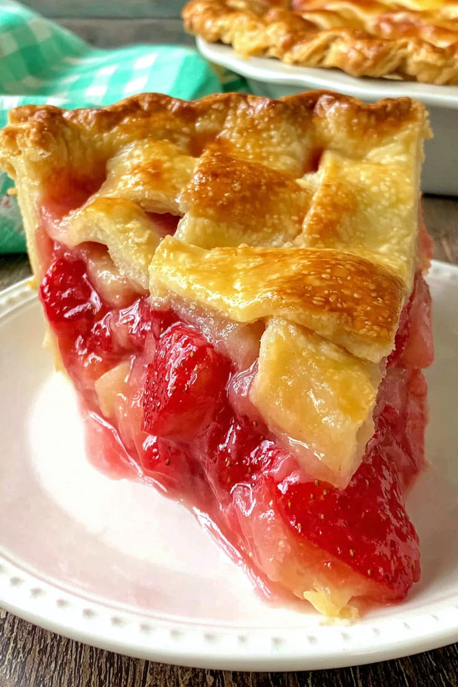 Delicious Strawberry Rhubarb Pie Filling Ready to Serve