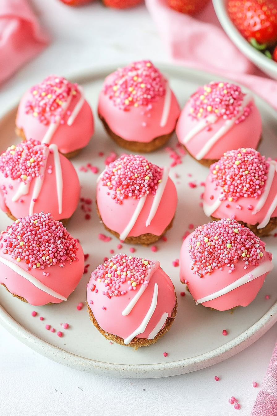 No-bake Strawberry Cheesecake bites recipe