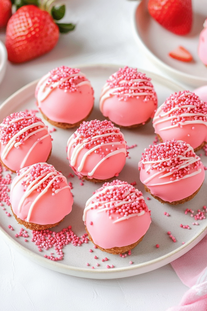 No-bake Strawberry Cheesecake bites