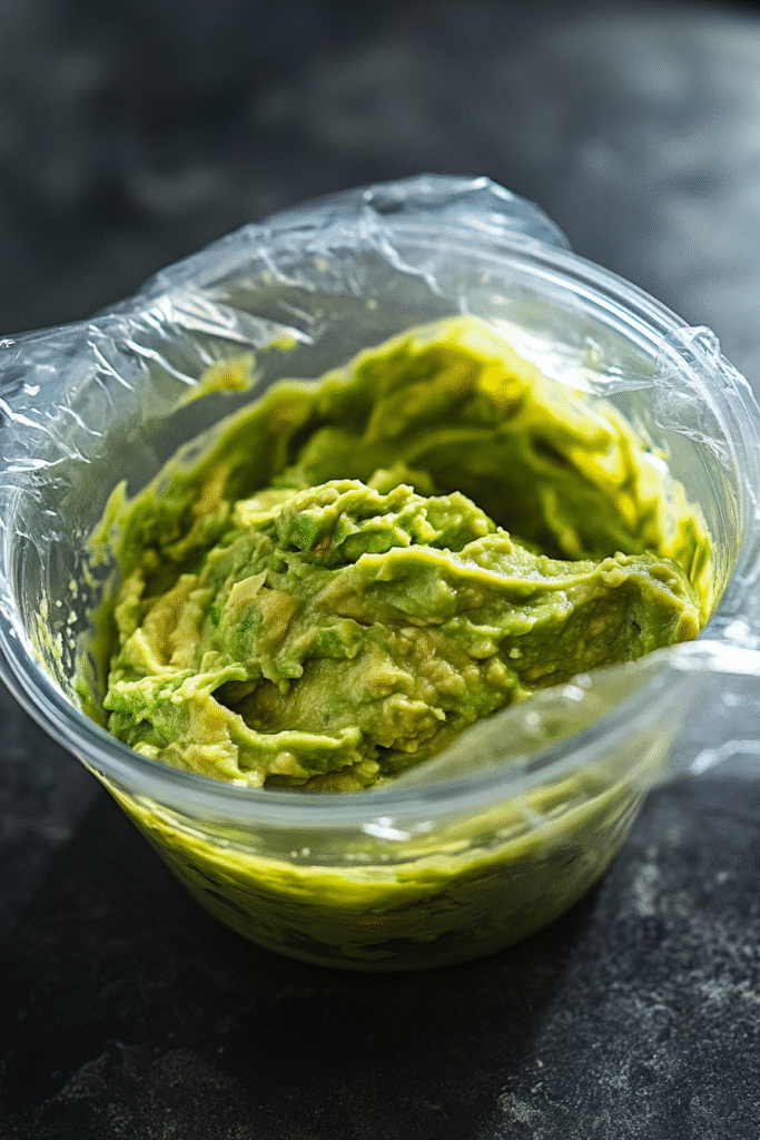 Storing guacamole to keep it fresh