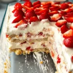 Strawberry Icebox Cake Ready to Serve