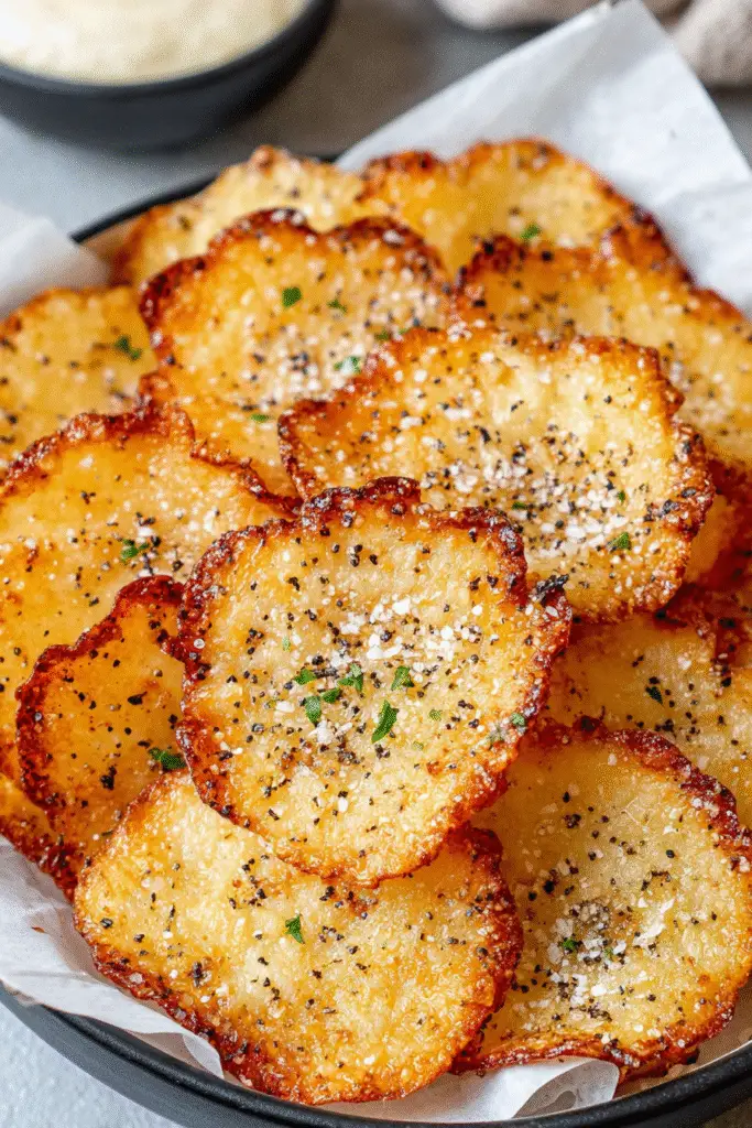 Cottage Cheese Chips served