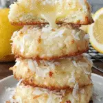 Lemon Coconut Cheesecake Cookies Served