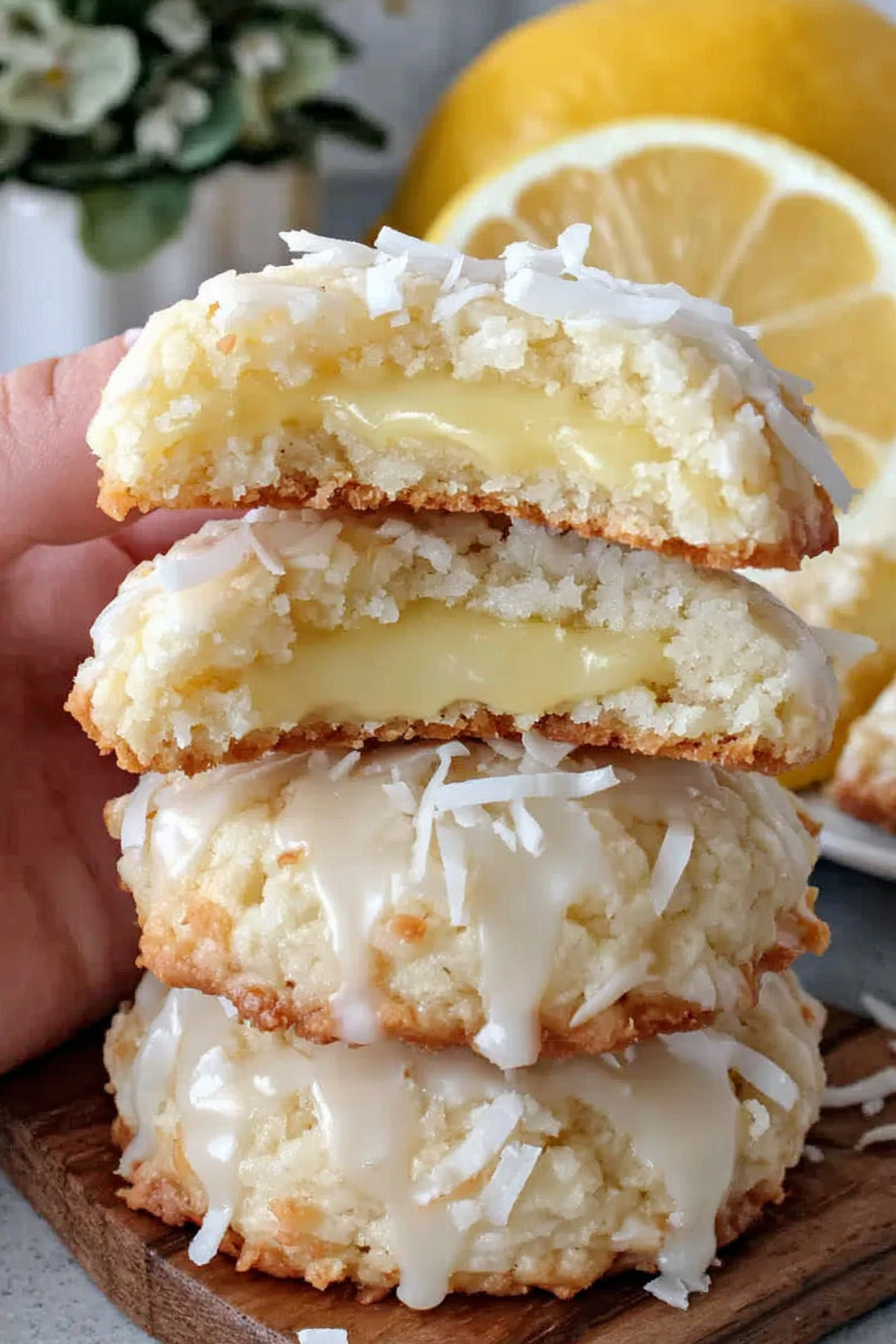 Lemon Coconut Cheesecake Cookies