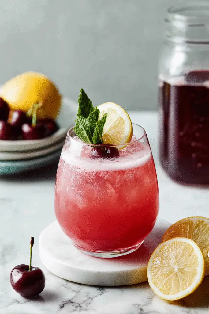 Sleepy girl mocktail served