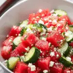 Watermelon Salad with Cucumber and Feta