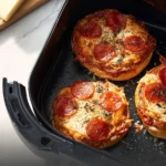 Air Fryer Pizza Bagels Fresh Out of the Air Fryer