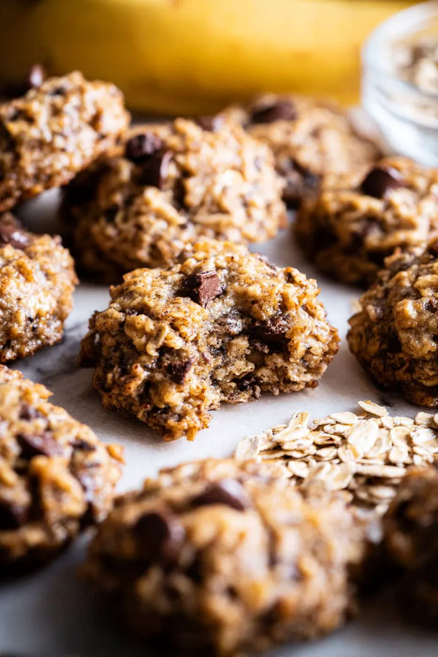 Freshly Baked Banana Oatmeal Cookies