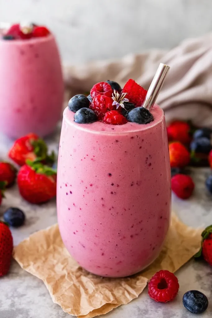 Delicious Berry-Kefir Smoothie