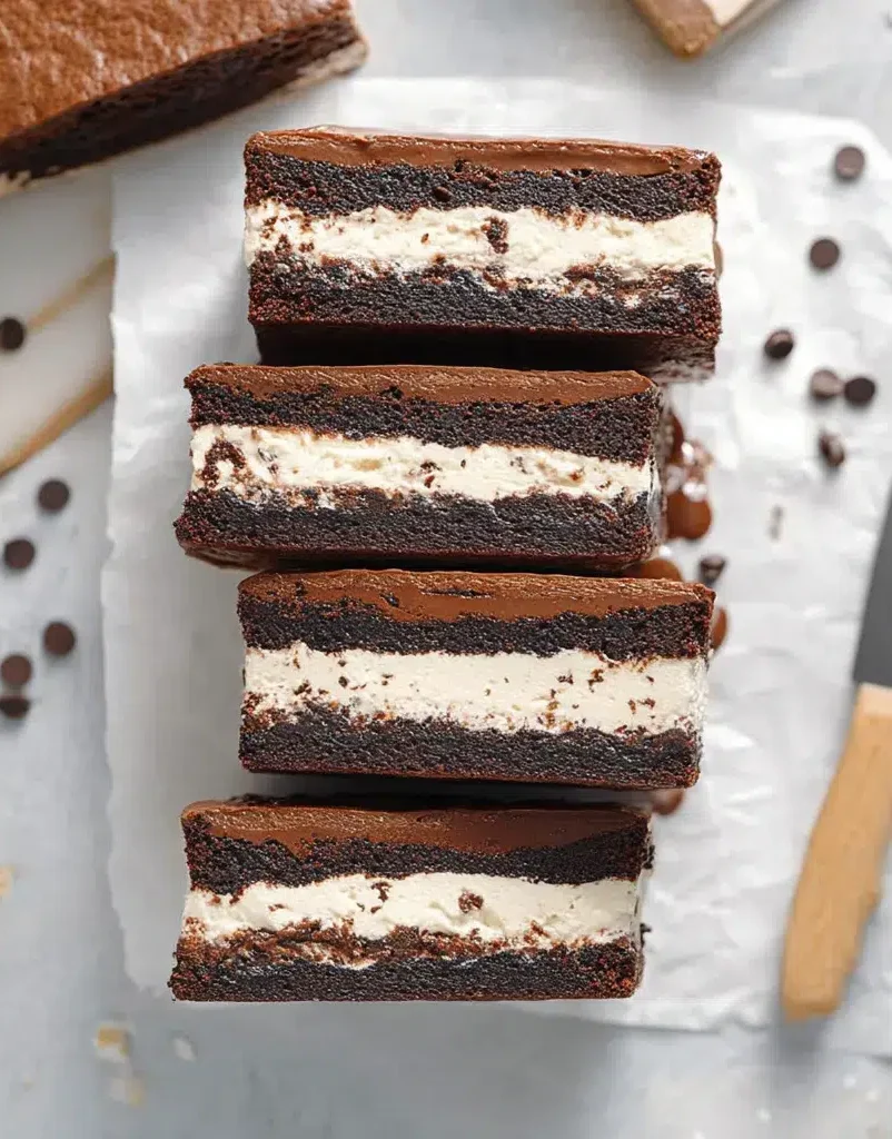 Decadent Brownie Ice Cream Sandwiches Ready to Devour