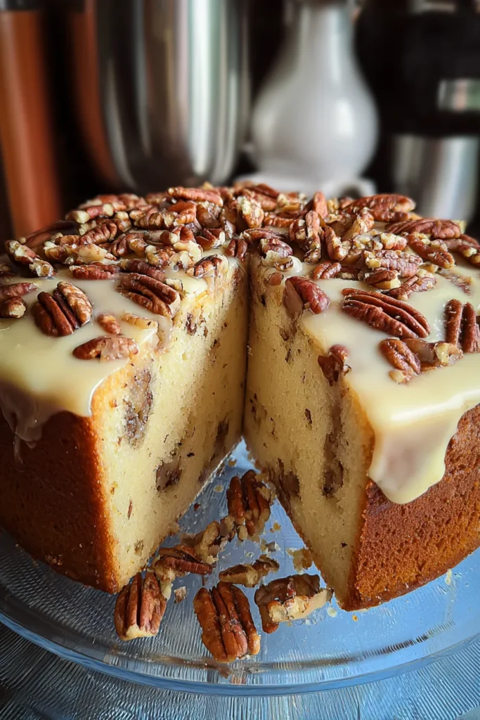 Delectable Butter Pecan Pound Cake Slices