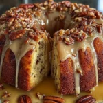 Decadent Caramel Pecan Bundt Cake Slices