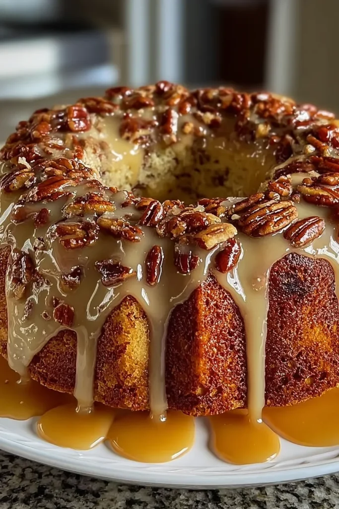 Caramel Pecan Bundt Cake - Perfectly Moist and Delicious