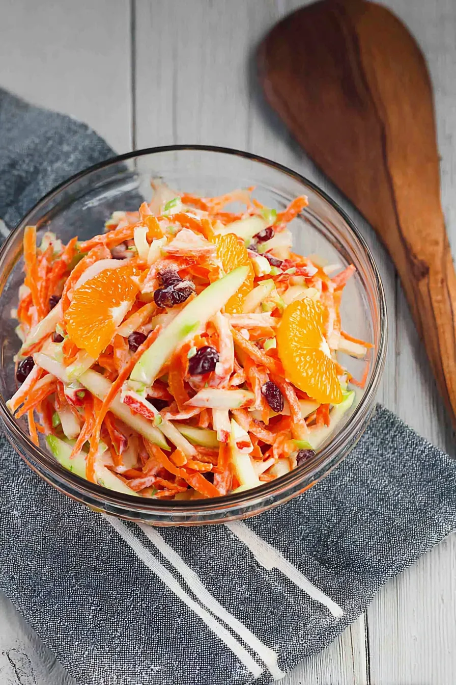 Colorful Carrot Apple Salad Ready to Enjoy