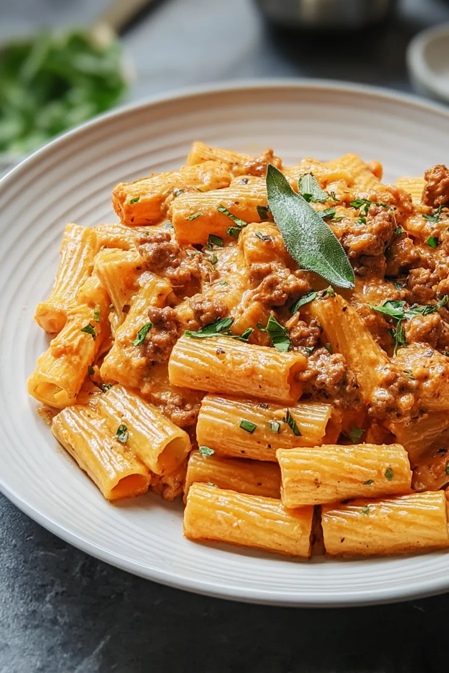 Creamy Sausage Rigatoni