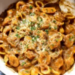 French Onion Pasta Ready to Serve