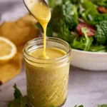 Honey Lemon Vinaigrette Salad Dressing Close-Up