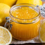 Homemade Italian Lemon Jam in a Jar