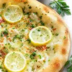 Lemon Pizza Freshly Baked with Garnish