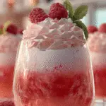 High-Fiber Whipped Raspberry Lemonade in a Glass