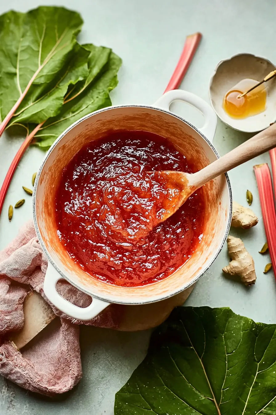 Orange Rhubarb Cardamom Jam