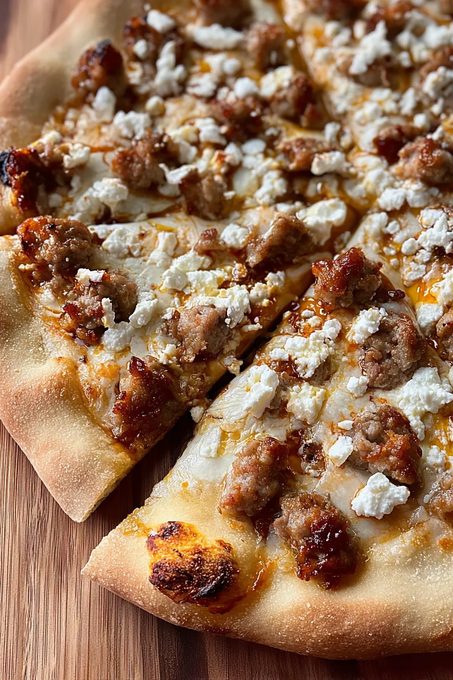 Sausage Feta Honey Pizza